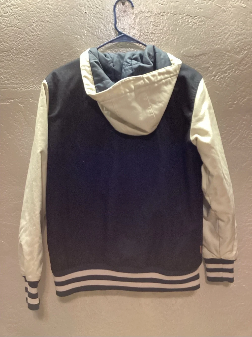 Vans Two-Tone Hooded Jacket in Black and Cream